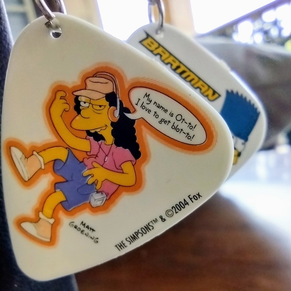 New Handmade Bartman & Ot-To Guitar Pick Dangle Earrings - Picture 4 of 10